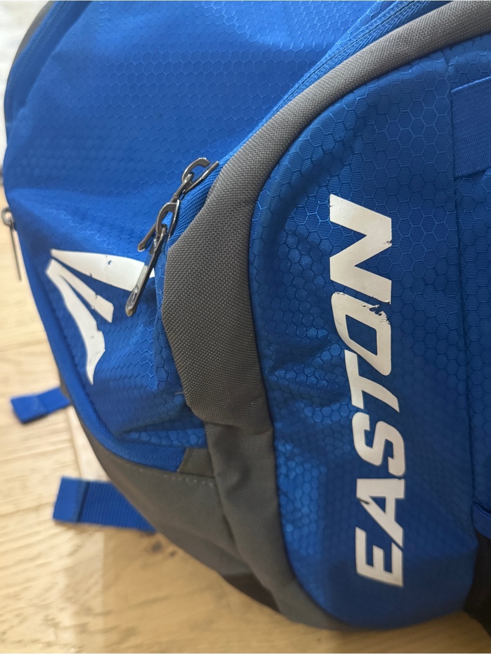 Easton | Blue and Gray Men's Backpack with White Logo